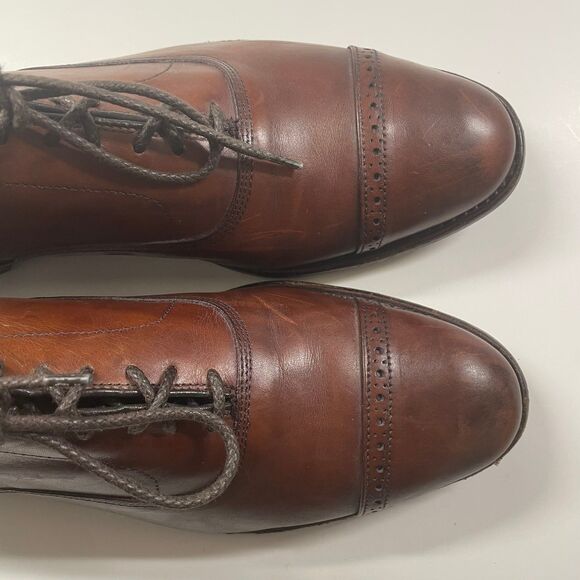 Allen Edmonds Fifth Avenue Walnut Brown Cap Toe Oxford Dress Shoes Men’s 11 D main image 4